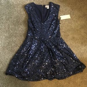 NWT Sequin Navy Blue Dress - Forever 21